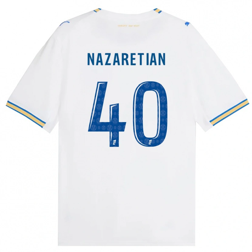 Danxen Niño Camiseta Manuel Nazaretian #40 Azul Lanzador Blanco 1ª Equipación 2026/27 La Camisa