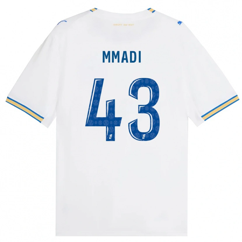Danxen Niño Camiseta Tadjidine Mmadi #43 Azul Lanzador Blanco 1ª Equipación 2026/27 La Camisa