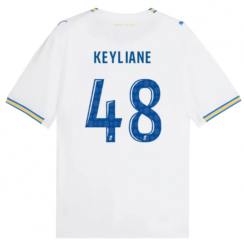 Danxen Niño Camiseta Keyliane Abdallah #48 Azul Lanzador Blanco 1ª Equipación 2026/27 La Camisa