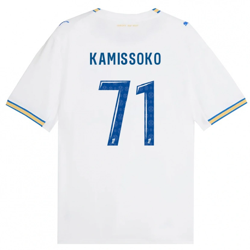 Danxen Niño Camiseta Nouhoum Kamissoko #71 Azul Lanzador Blanco 1ª Equipación 2026/27 La Camisa