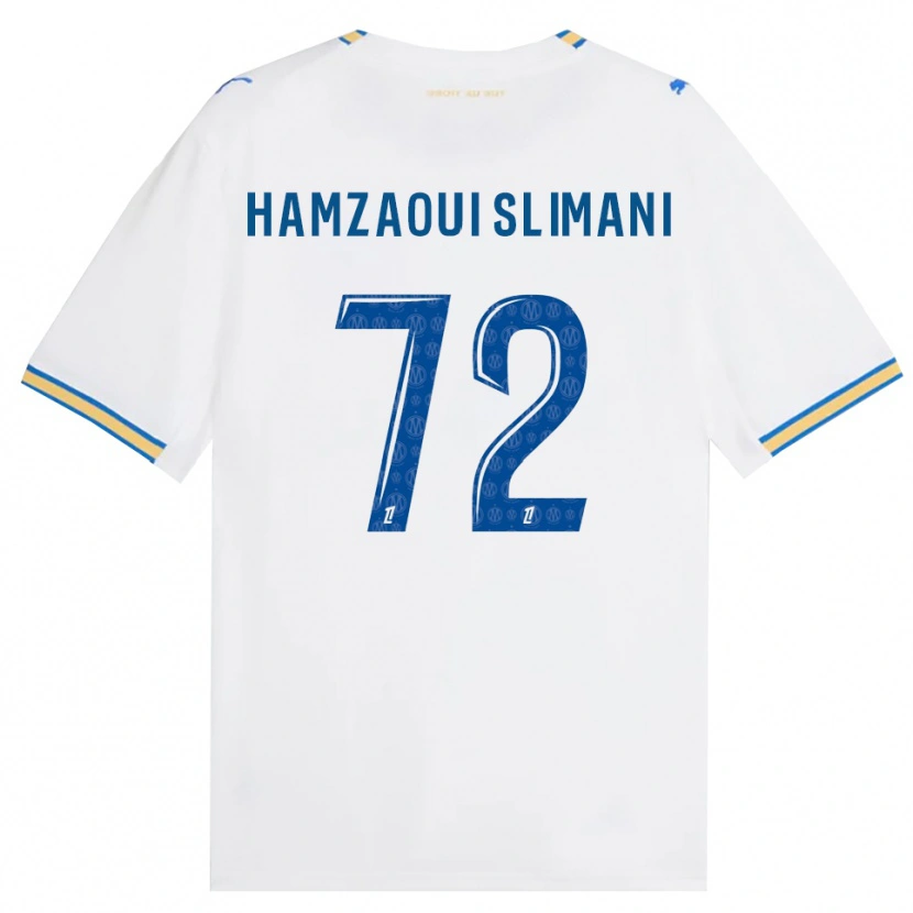 Danxen Niño Camiseta Hilan Hamzaoui Slimani #72 Azul Lanzador Blanco 1ª Equipación 2026/27 La Camisa
