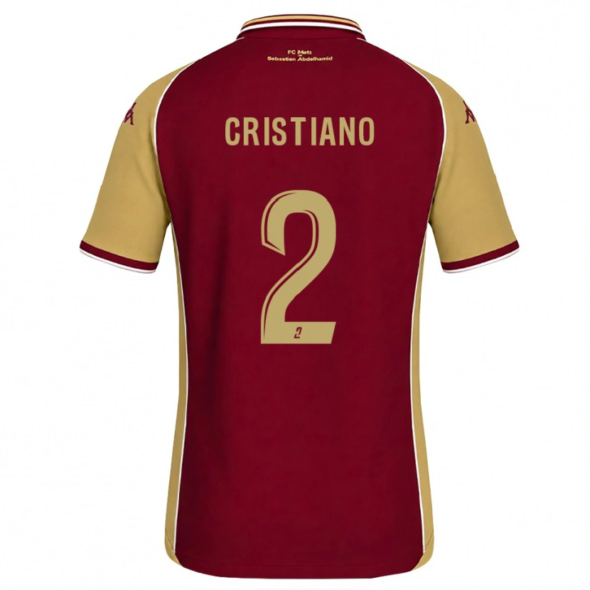 Danxen Niño Camiseta Cristiano De Castro Rolo #2 Dorado Rojo Oscuro 1ª Equipación 2026/27 La Camisa