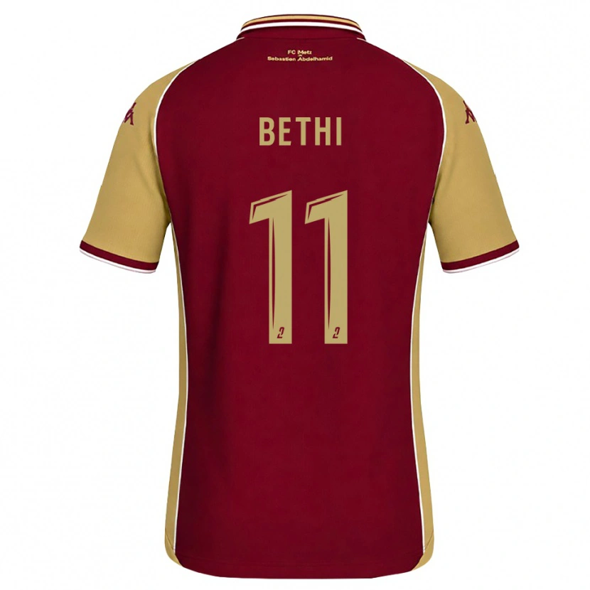 Danxen Niño Camiseta Mélissa Bethi #11 Dorado Rojo Oscuro 1ª Equipación 2026/27 La Camisa