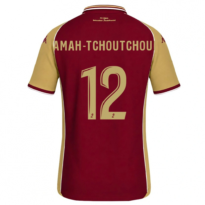 Danxen Niño Camiseta Marco Amah-Tchoutchoui #12 Dorado Rojo Oscuro 1ª Equipación 2026/27 La Camisa