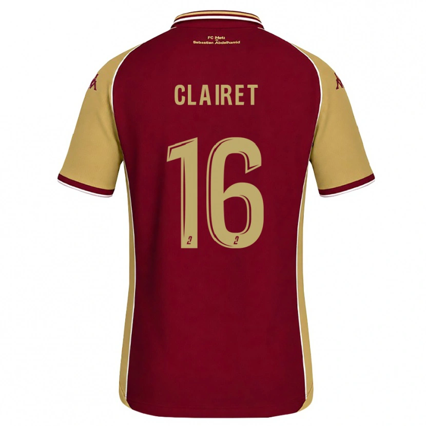 Danxen Niño Camiseta Duncan Clairet #16 Dorado Rojo Oscuro 1ª Equipación 2026/27 La Camisa