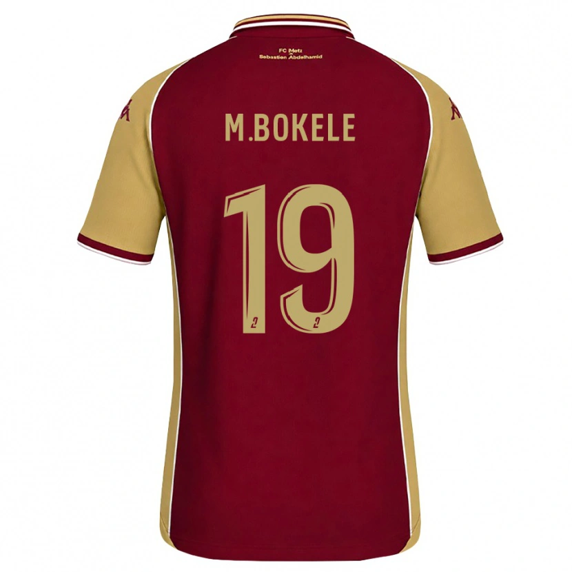 Danxen Niño Camiseta Morgan Bokele #19 Dorado Rojo Oscuro 1ª Equipación 2026/27 La Camisa