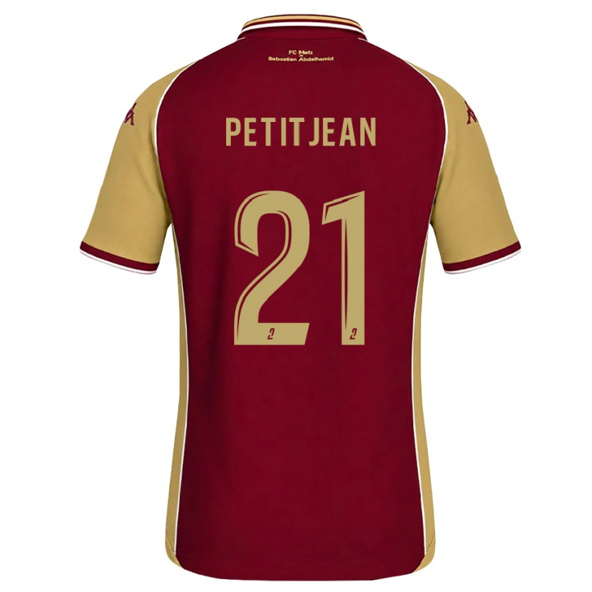 Danxen Niño Camiseta Clara Petitjean #21 Dorado Rojo Oscuro 1ª Equipación 2026/27 La Camisa