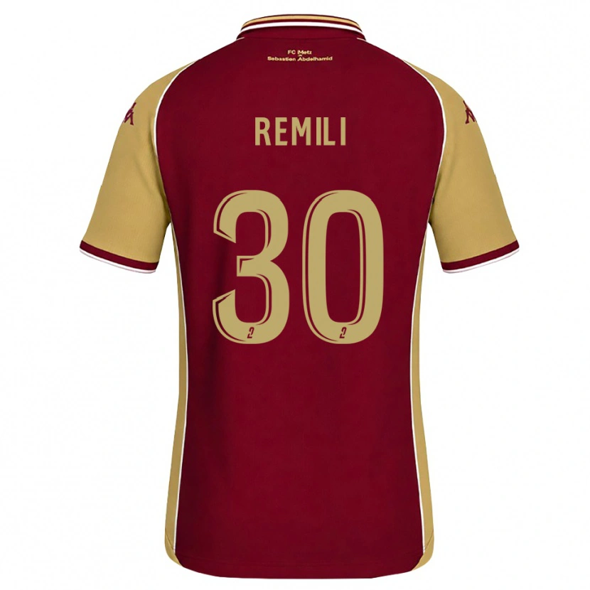 Danxen Niño Camiseta Célia Remili #30 Dorado Rojo Oscuro 1ª Equipación 2026/27 La Camisa