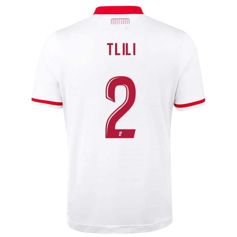 Danxen Niño Camiseta Mehdi Tlili #2 Rojo Blanco 1ª Equipación 2026/27 La Camisa