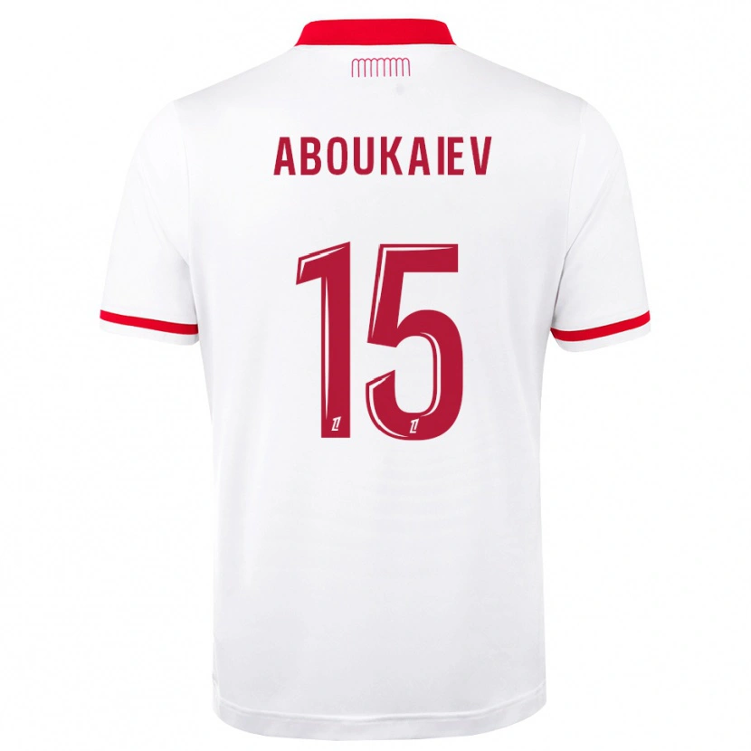 Danxen Niño Camiseta Bekkhan Aboukaiev #15 Rojo Blanco 1ª Equipación 2026/27 La Camisa