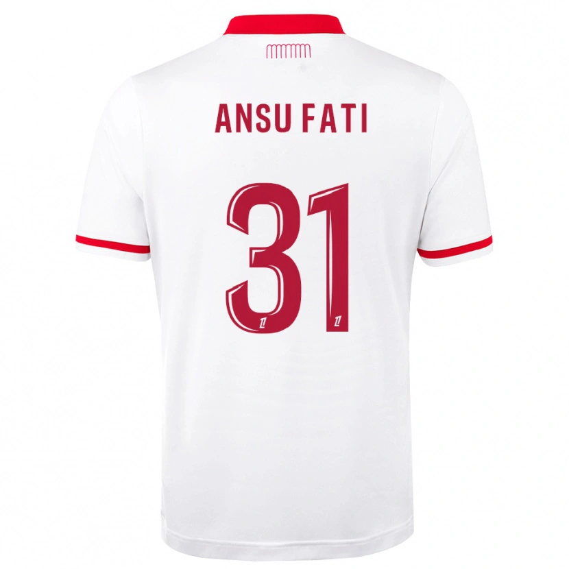 Danxen Niño Camiseta Ansu Fati #31 Rojo Blanco 1ª Equipación 2026/27 La Camisa