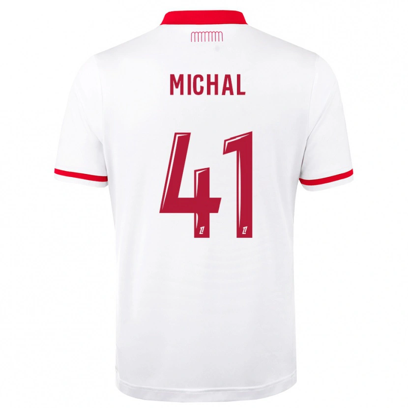 Danxen Niño Camiseta Lucas Michal #41 Rojo Blanco 1ª Equipación 2026/27 La Camisa