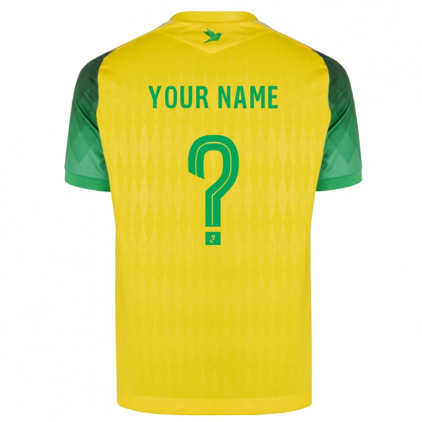 Danxen Niño Camiseta Su Nombre #0 Amarillo Verde Rojo 1ª Equipación 2026/27 La Camisa