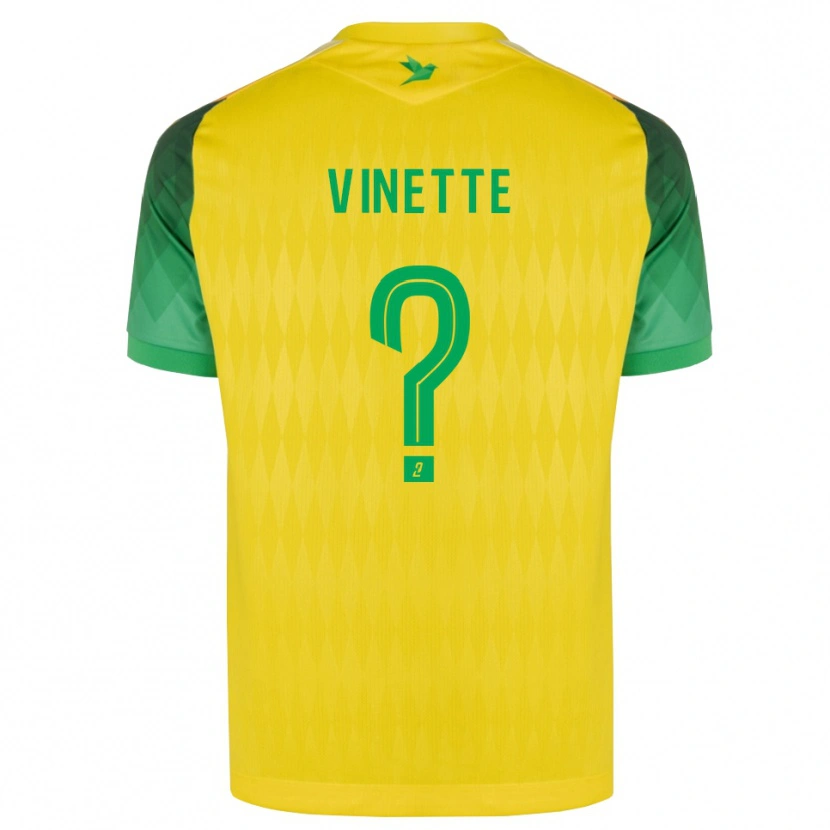 Danxen Niño Camiseta Elija Vinette #0 Amarillo Verde Rojo 1ª Equipación 2026/27 La Camisa