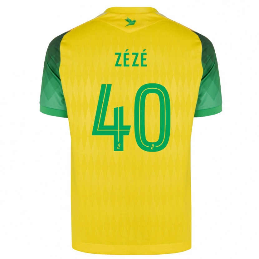 Danxen Niño Camiseta Yanel Zézé #40 Amarillo Verde Rojo 1ª Equipación 2026/27 La Camisa