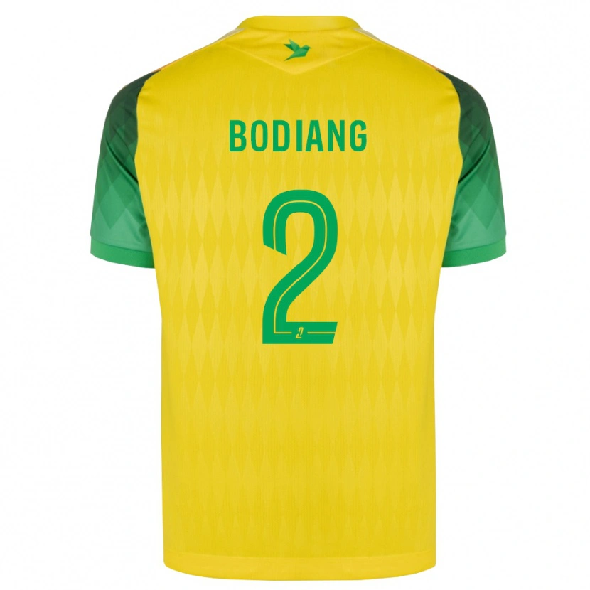 Danxen Niño Camiseta Moutanabi Bodiang #2 Amarillo Verde Rojo 1ª Equipación 2026/27 La Camisa