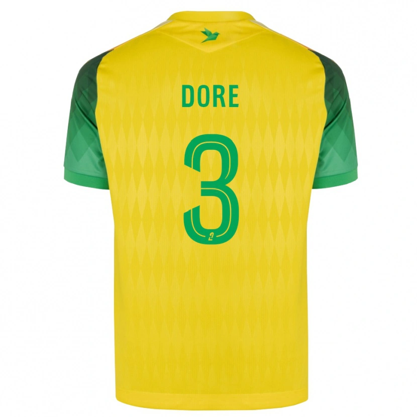 Danxen Niño Camiseta Louis Dore #3 Amarillo Verde Rojo 1ª Equipación 2026/27 La Camisa