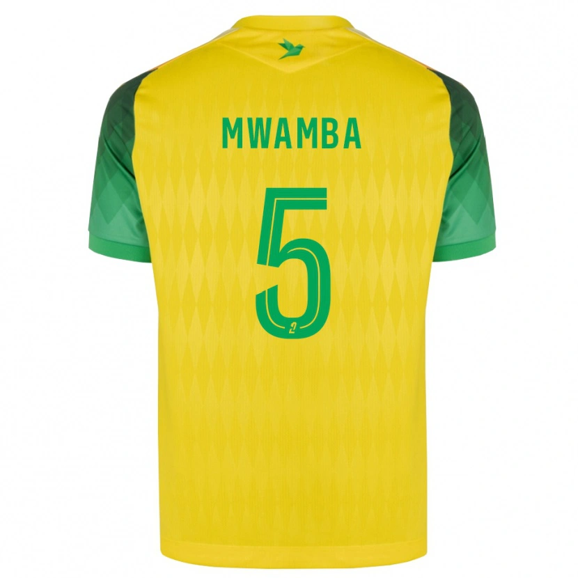 Danxen Niño Camiseta Musunda Mwamba #5 Amarillo Verde Rojo 1ª Equipación 2026/27 La Camisa