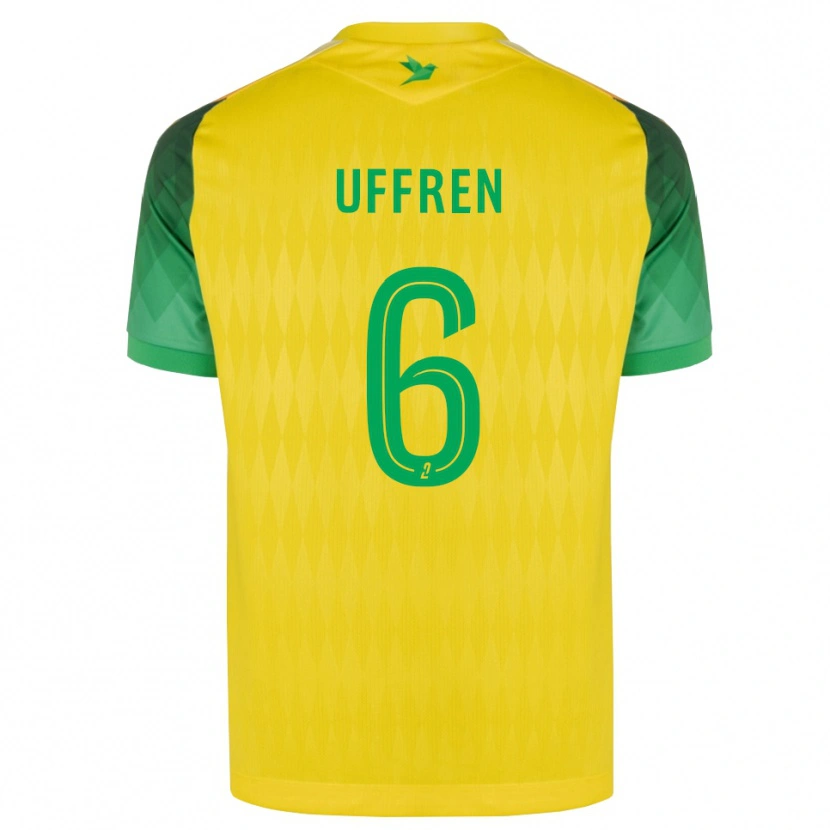 Danxen Niño Camiseta Manon Uffren #6 Amarillo Verde Rojo 1ª Equipación 2026/27 La Camisa