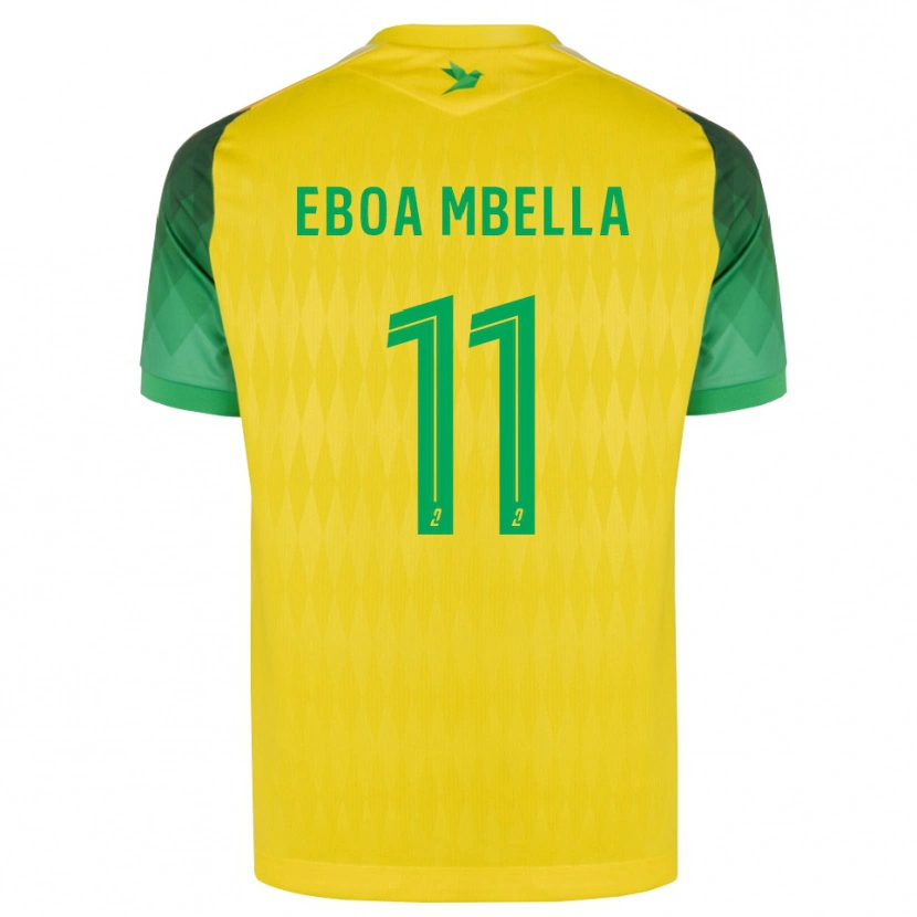 Danxen Niño Camiseta Eden Eboa Mbella #11 Amarillo Verde Rojo 1ª Equipación 2026/27 La Camisa
