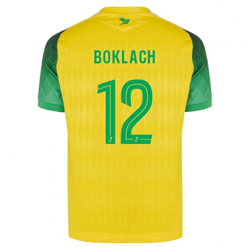 Danxen Niño Camiseta Kateryna Boklach #12 Amarillo Verde Rojo 1ª Equipación 2026/27 La Camisa