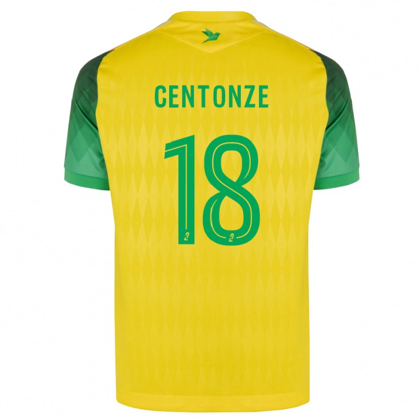 Danxen Niño Camiseta Fabien Centonze #18 Amarillo Verde Rojo 1ª Equipación 2026/27 La Camisa