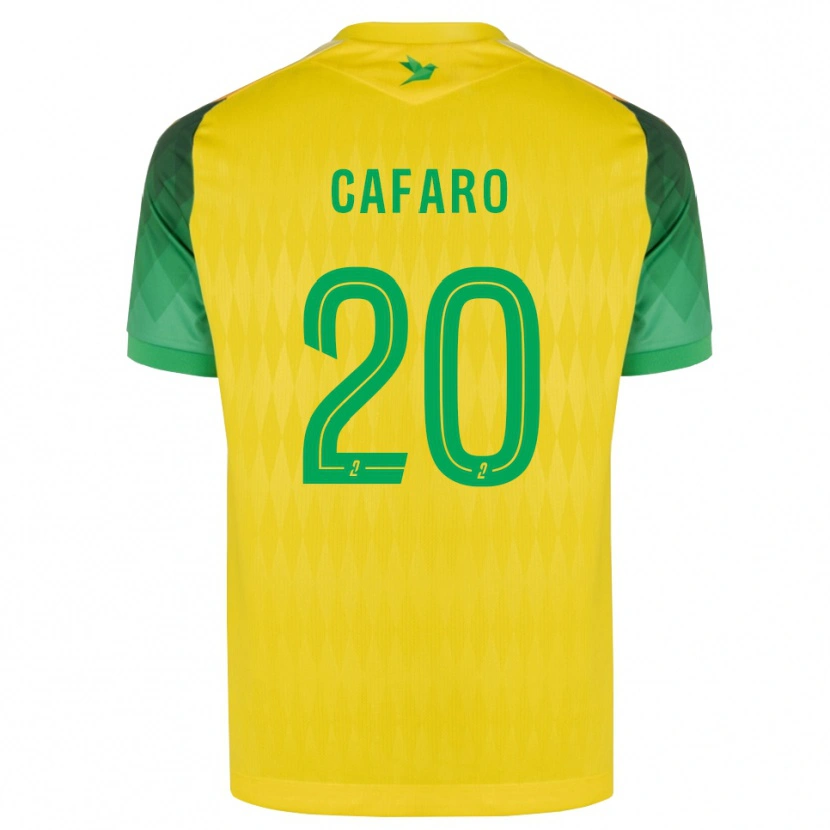 Danxen Niño Camiseta Mathieu Cafaro #20 Amarillo Verde Rojo 1ª Equipación 2026/27 La Camisa