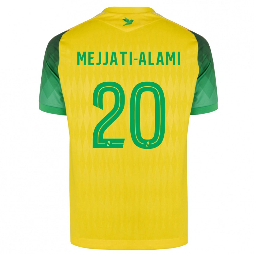 Danxen Niño Camiseta Maxime Mejjati-Alami #20 Amarillo Verde Rojo 1ª Equipación 2026/27 La Camisa