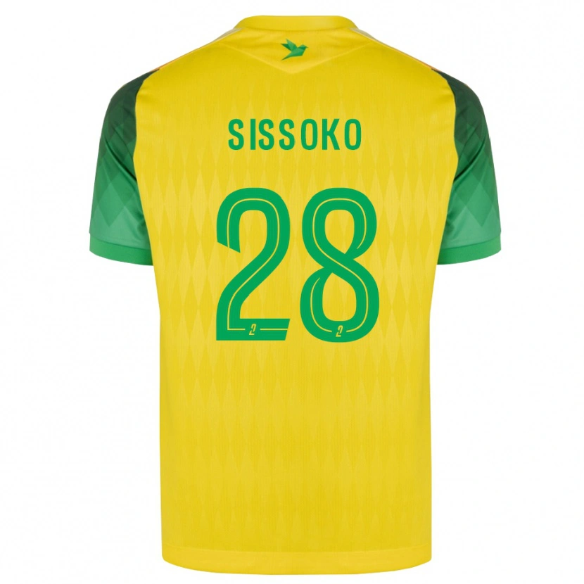 Danxen Niño Camiseta Ibrahima Sissoko #28 Amarillo Verde Rojo 1ª Equipación 2026/27 La Camisa