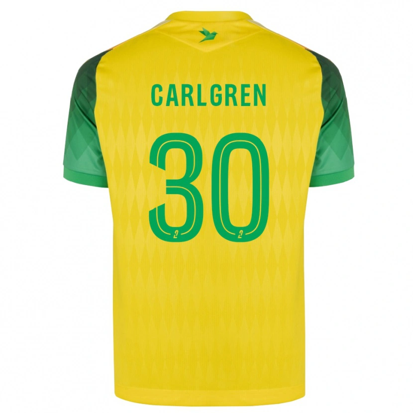 Danxen Niño Camiseta Patrik Carlgren #30 Amarillo Verde Rojo 1ª Equipación 2026/27 La Camisa