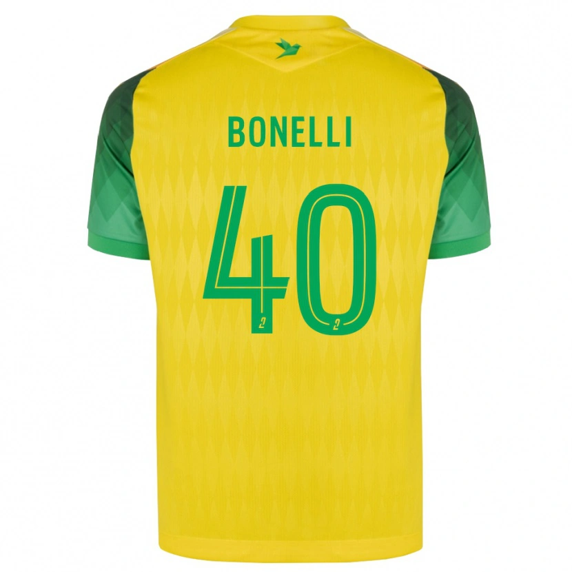 Danxen Niño Camiseta Lucas Bonelli #40 Amarillo Verde Rojo 1ª Equipación 2026/27 La Camisa