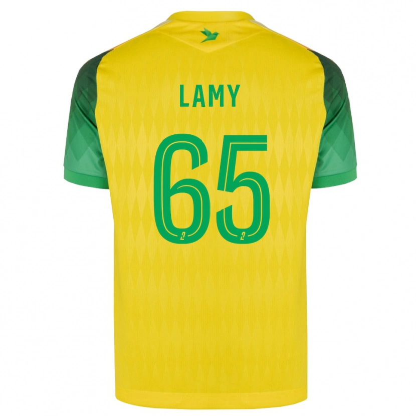 Danxen Niño Camiseta Hugo Lamy #65 Amarillo Verde Rojo 1ª Equipación 2026/27 La Camisa