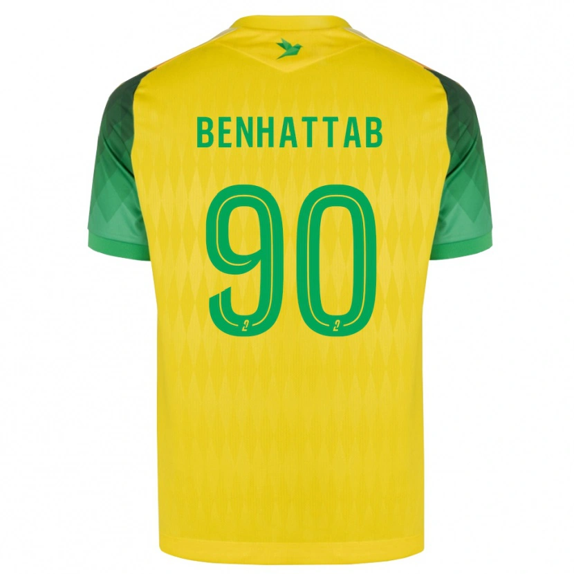 Danxen Niño Camiseta Yassine Benhattab #90 Amarillo Verde Rojo 1ª Equipación 2026/27 La Camisa