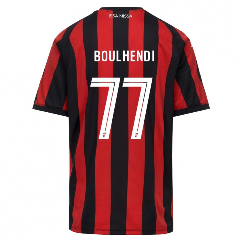 Danxen Niño Camiseta Teddy Boulhendi #77 Rojo Negro Blanco 1ª Equipación 2026/27 La Camisa