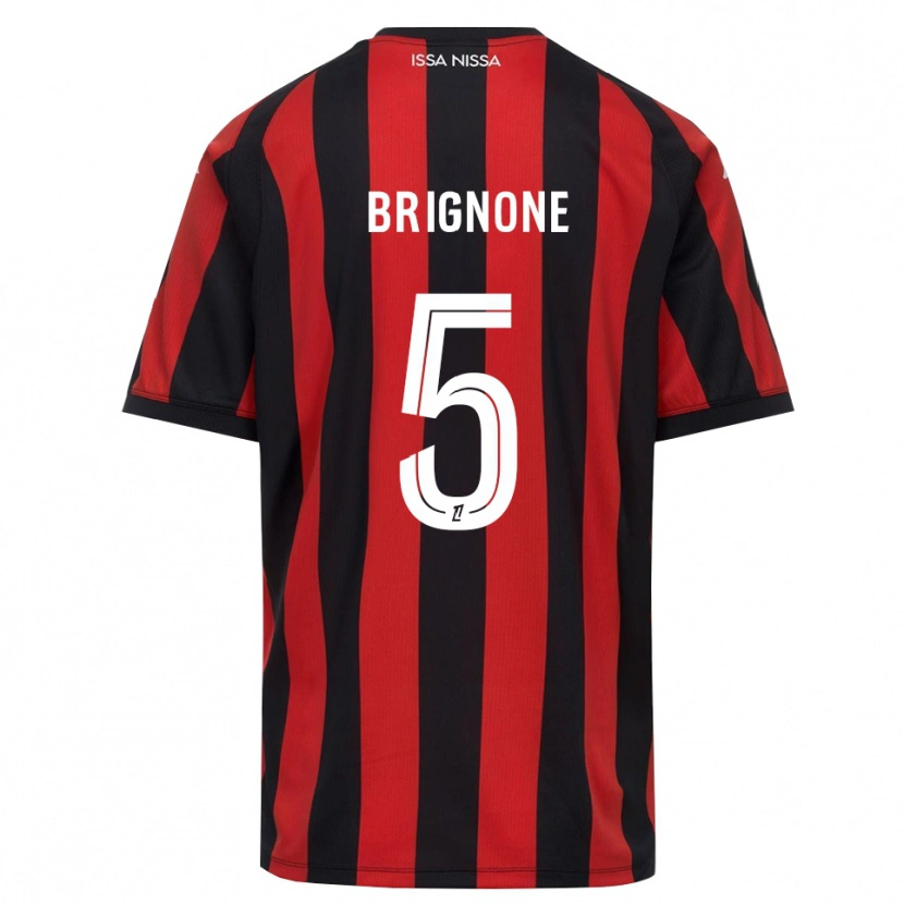 Danxen Niño Camiseta Kenzo Brignone #5 Rojo Negro Blanco 1ª Equipación 2026/27 La Camisa