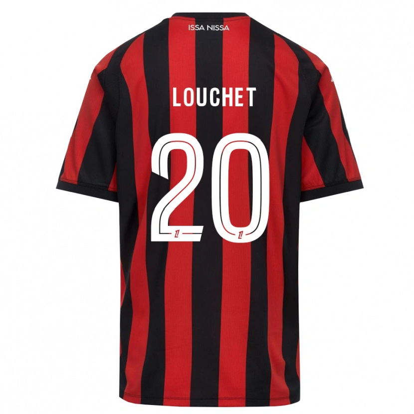 Danxen Niño Camiseta Tom Louchet #20 Rojo Negro Blanco 1ª Equipación 2026/27 La Camisa
