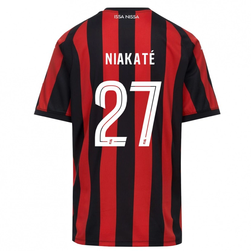 Danxen Niño Camiseta Yakaré Niakaté #27 Rojo Negro Blanco 1ª Equipación 2026/27 La Camisa