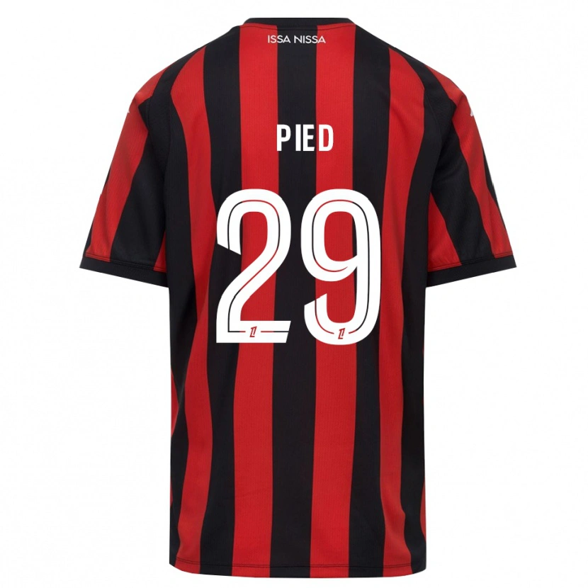 Danxen Niño Camiseta Jeremy Pied #29 Rojo Negro Blanco 1ª Equipación 2026/27 La Camisa
