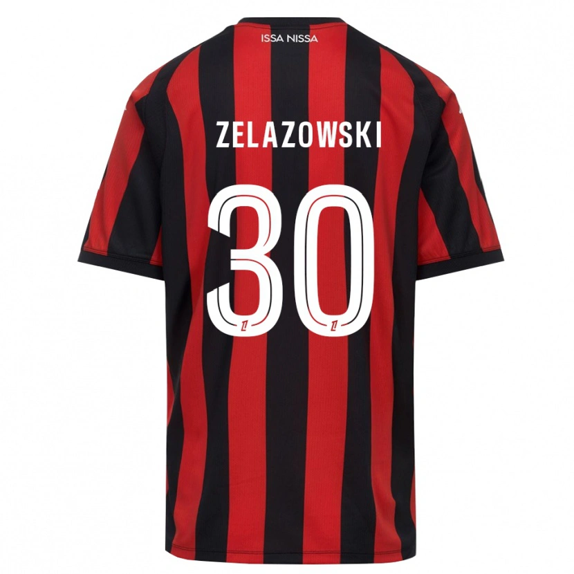 Danxen Niño Camiseta Bartosz Zelazowski #30 Rojo Negro Blanco 1ª Equipación 2026/27 La Camisa