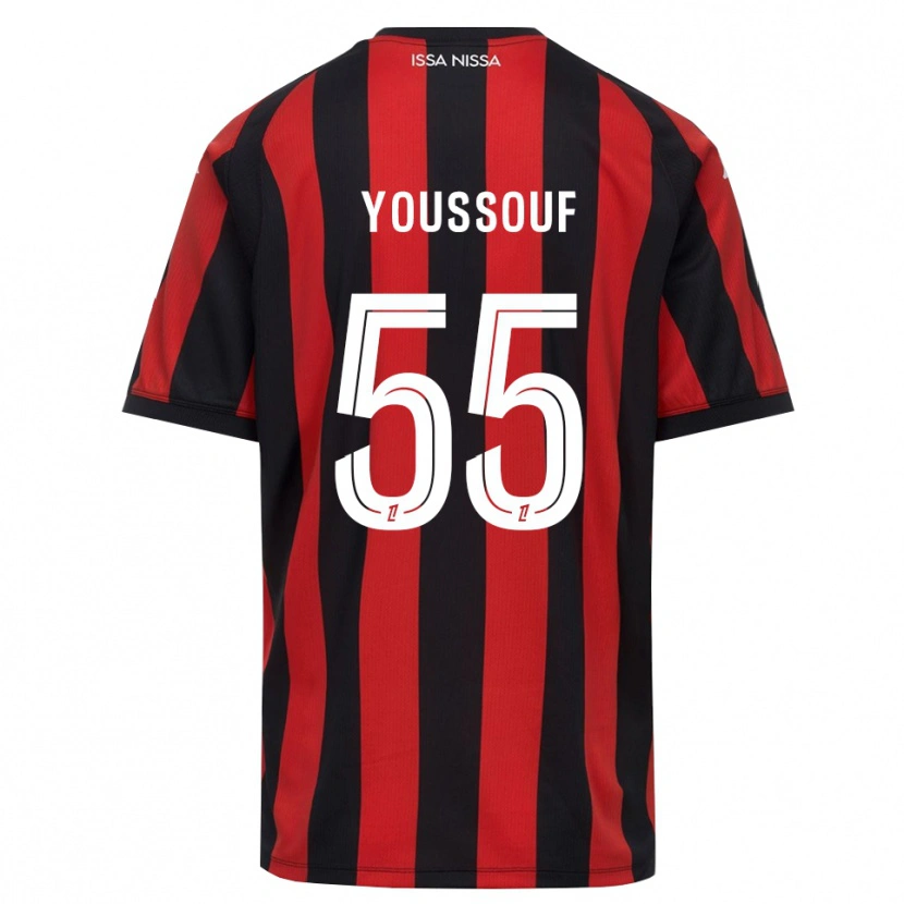 Danxen Niño Camiseta Youssouf Ndayishimiye #55 Rojo Negro Blanco 1ª Equipación 2026/27 La Camisa