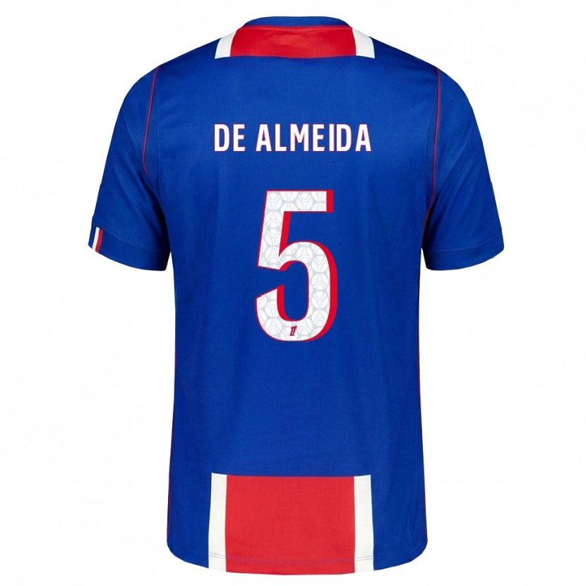 Danxen Niño Camiseta Elisa De Almeida #5 Rojo Blanco Azul 1ª Equipación 2026/27 La Camisa