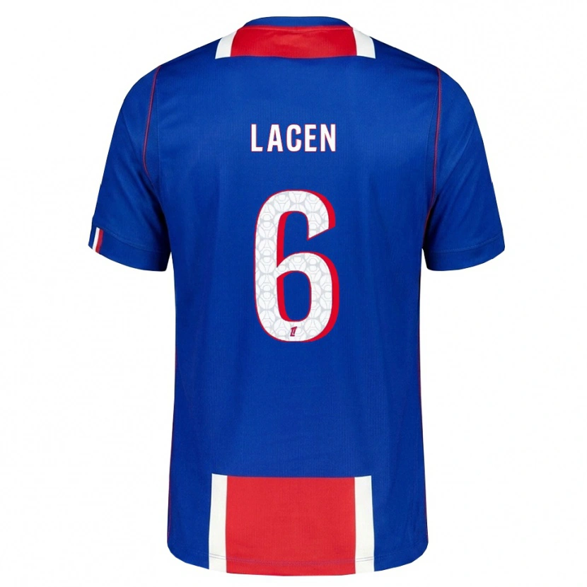 Danxen Niño Camiseta Michaël Lacen #6 Rojo Blanco Azul 1ª Equipación 2026/27 La Camisa