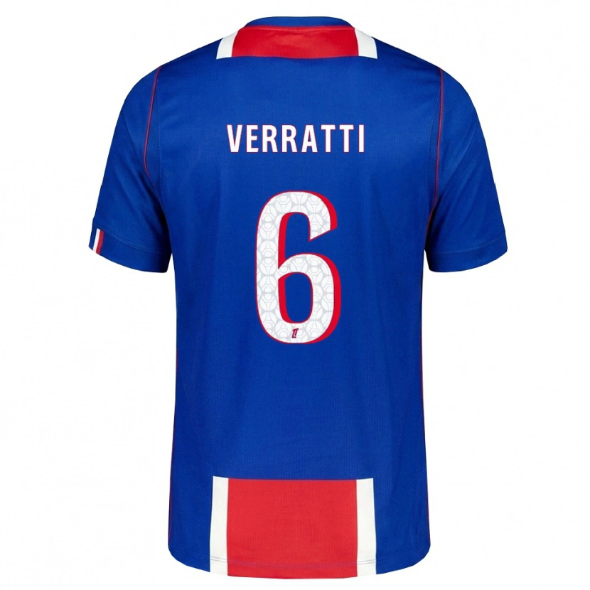 Danxen Niño Camiseta Marco Verratti #6 Rojo Blanco Azul 1ª Equipación 2026/27 La Camisa
