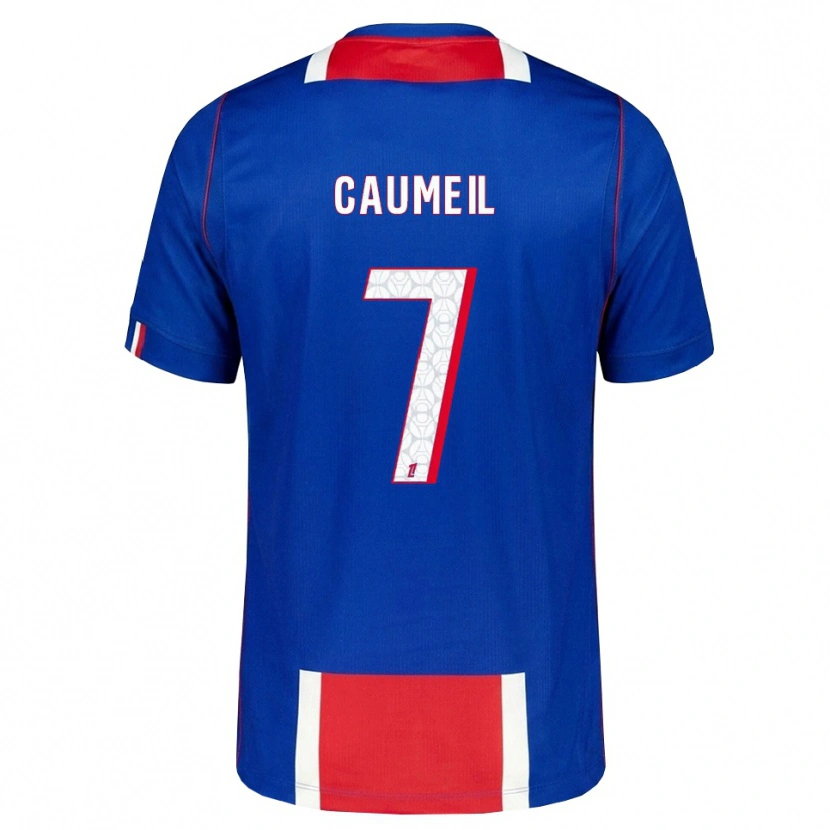Danxen Niño Camiseta Paul Caumeil #7 Rojo Blanco Azul 1ª Equipación 2026/27 La Camisa