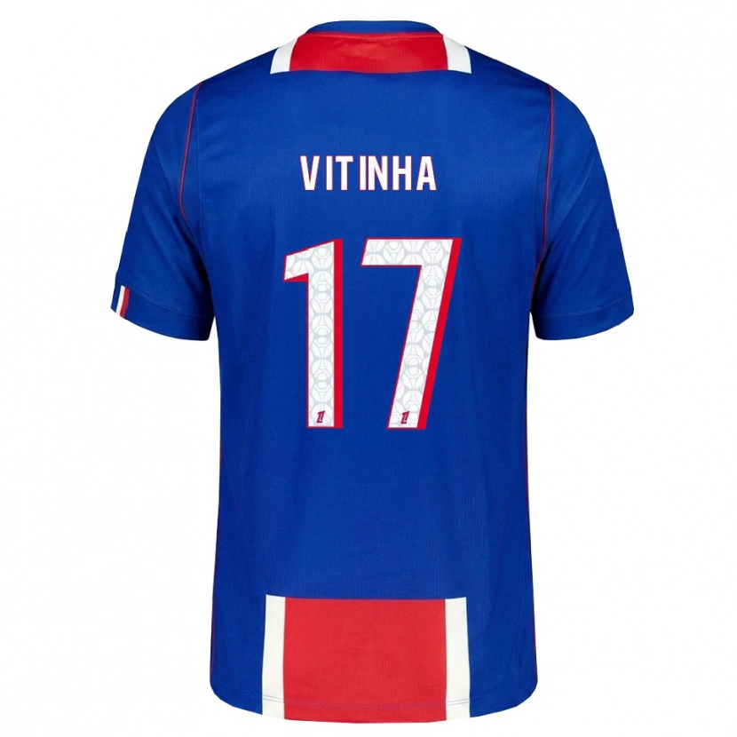 Danxen Niño Camiseta Vítor Machado Ferreira #17 Rojo Blanco Azul 1ª Equipación 2026/27 La Camisa