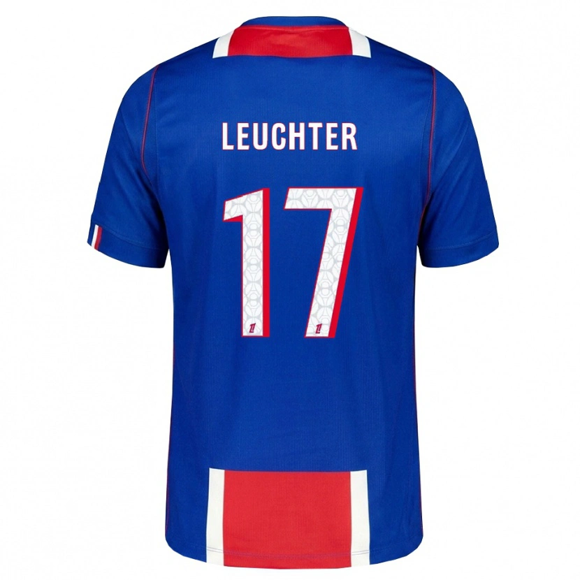 Danxen Niño Camiseta Romée Leuchter #17 Rojo Blanco Azul 1ª Equipación 2026/27 La Camisa