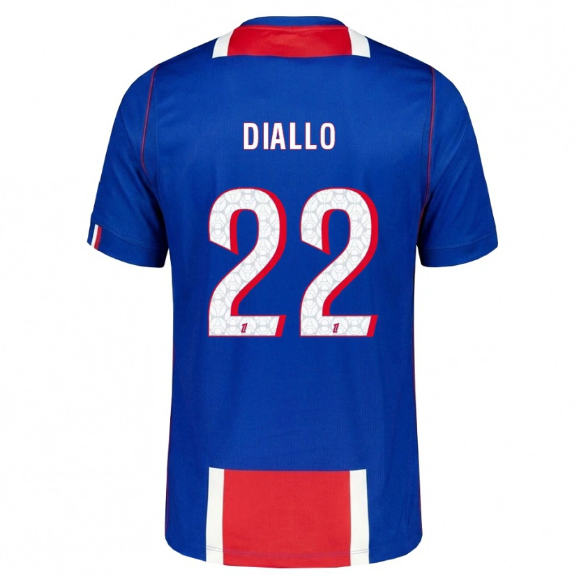 Danxen Niño Camiseta Abdou Diallo #22 Rojo Blanco Azul 1ª Equipación 2026/27 La Camisa