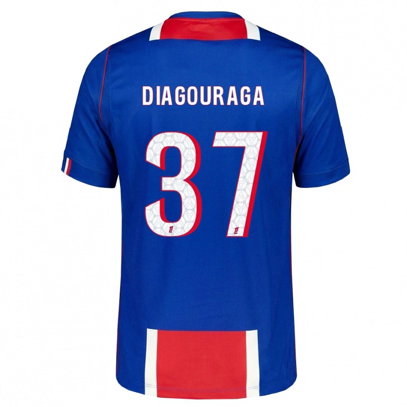Danxen Niño Camiseta Toumani Diagouraga #37 Rojo Blanco Azul 1ª Equipación 2026/27 La Camisa