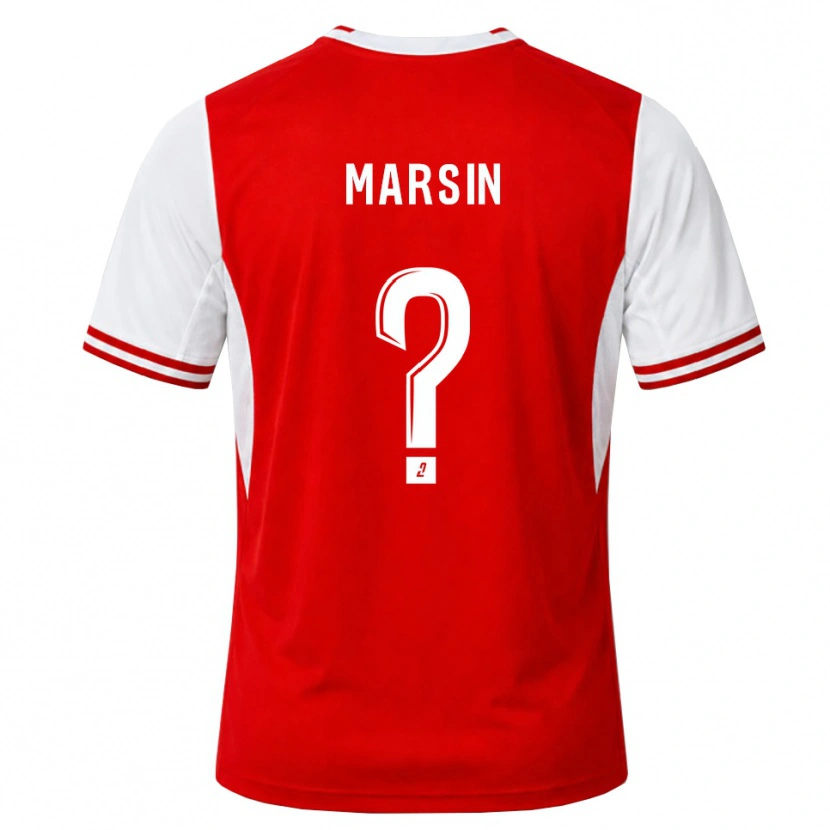 Danxen Niño Camiseta Antonin Marsin #0 Rojo Blanco 1ª Equipación 2026/27 La Camisa