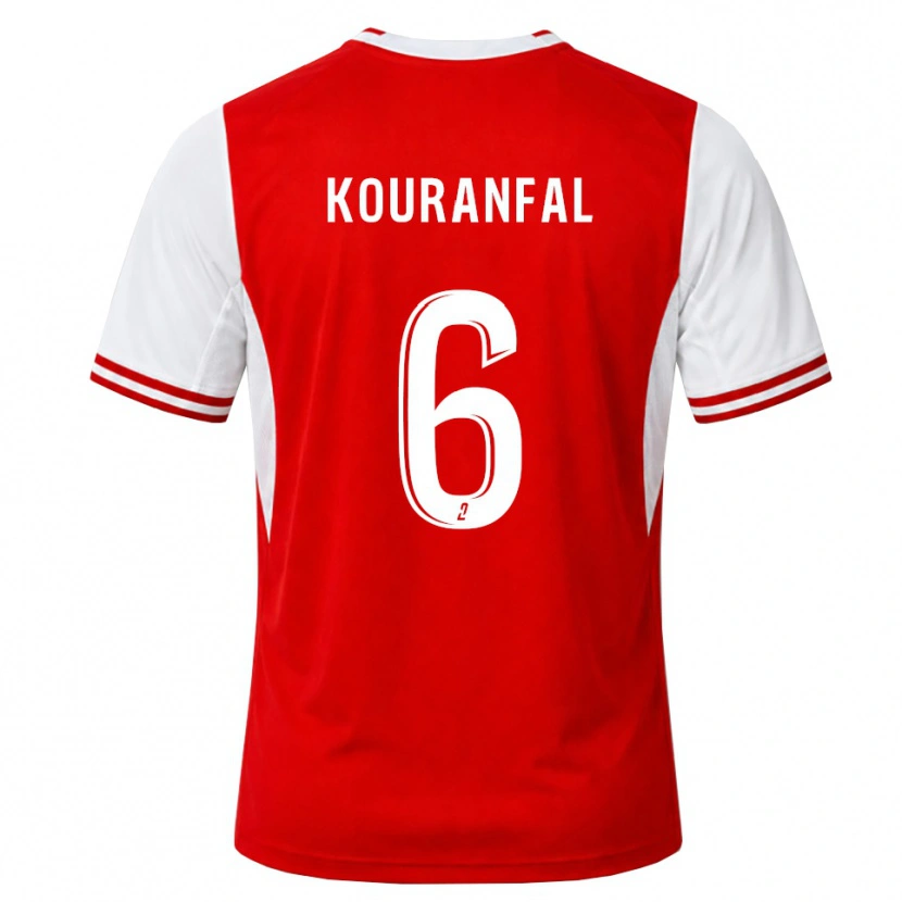 Danxen Niño Camiseta Chamsedin Kouranfal #6 Rojo Blanco 1ª Equipación 2026/27 La Camisa